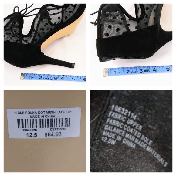 Torrid Polka Dot Mesh Women's 5" Heels Stilettos - Picture 8 of 8